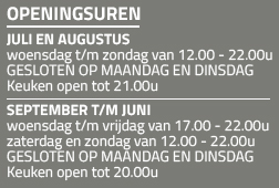 Reserveren is gewenst.